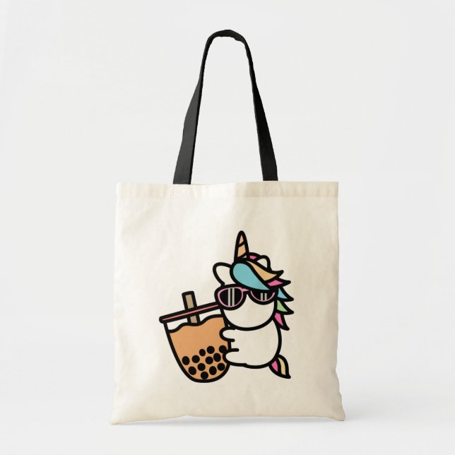 Tote Bag Thé à la bulle et ours au panda (Devant)