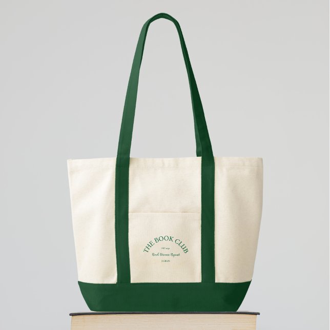 Tote Bag The Book Club Green Crest Lire Discuter Répéter (Créateur téléchargé)