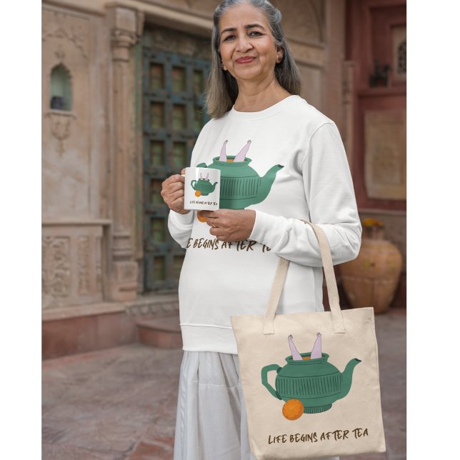 Tote Bag Thé buveur tasse de thé brasse de thé ami frère (Créateur téléchargé)