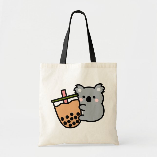 Tote Bag Thé de bulle et ours de Koala (Devant)