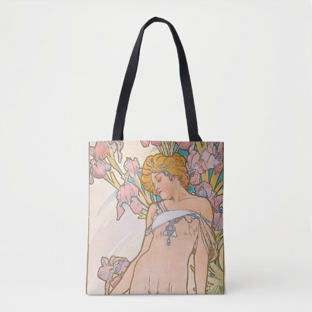 Tote Bag The Iris (1897) par Alphonse Mucha (Devant)