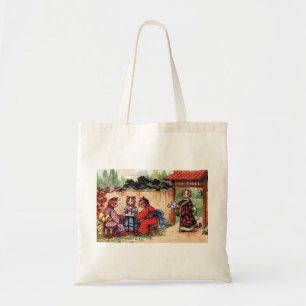 Tote Bag Thé l'après-midi dans un jardin japonais, Louis Wa
