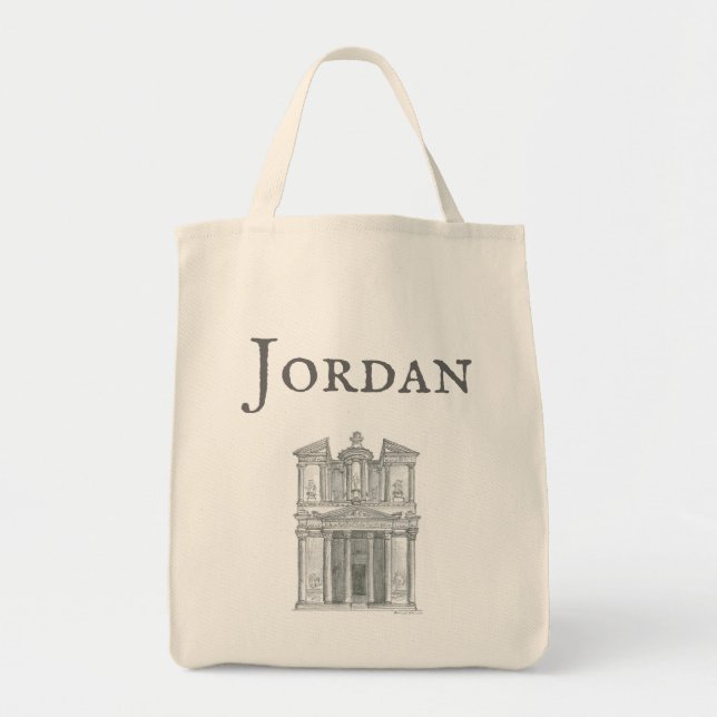 Tote Bag The Treasury, Petra, Jordan (Devant)