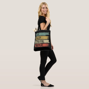 Tote Bag Théâtre Eat Sleep Théâtre Répéteur Acteur de