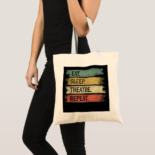 Tote Bag Théâtre Eat Sleep Théâtre Répéteur Acteur de