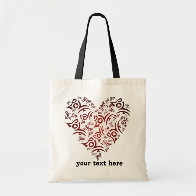 Tote Bag Thème d'amour des coeurs (Devant)