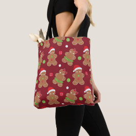 Tote Bag Thème de Noël Gingerbread Hommes