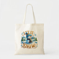 Thème de Noël Laisser Il Neige Mignonne Snowman