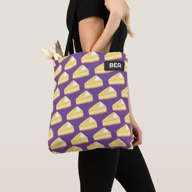 Tote Bag Thème dessert au gâteau au fromage citron - votre  (De près)