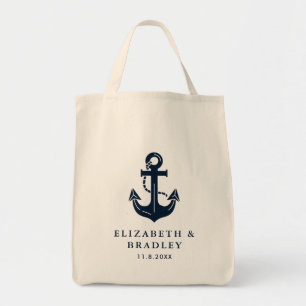 Tote Bag Thème maritime élégant et mariage personnalisé