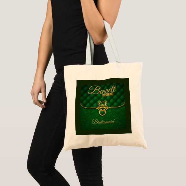 Tote Bag Thème Royal Dark Green et Gold (Devant (produit))