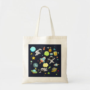 Tote Bag Thème spatial cool - Astronauts & Rocket Ships