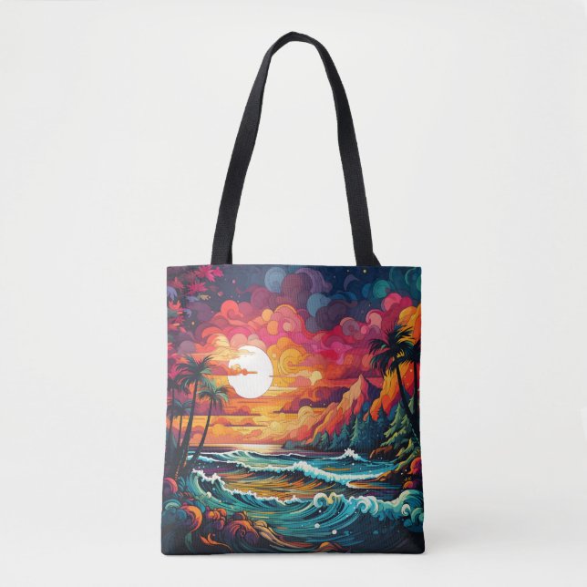 Tote Bag Thème tropical (Devant)