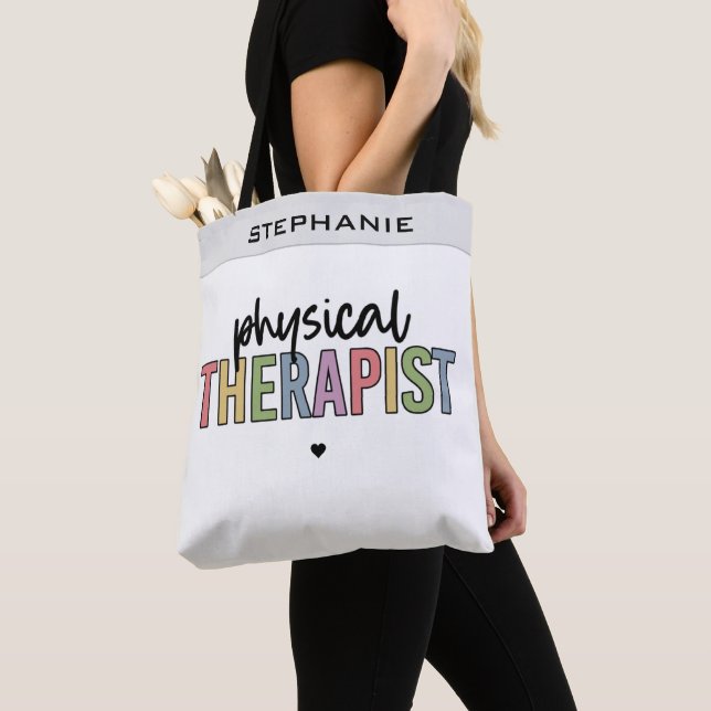 Tote Bag Thérapeute physique sur mesure PT Diplômes (De près)