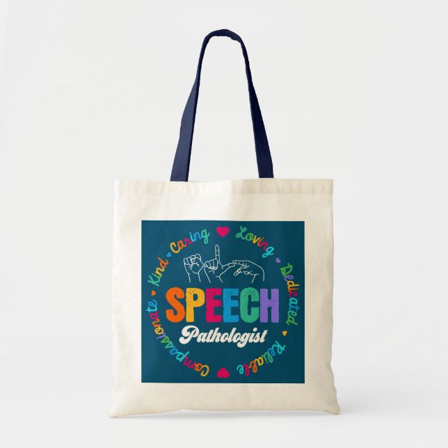 Tote Bag Thérapie vocale Thérapeute SLP LIFE Discours (Devant)