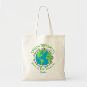 Tote Bag Thérapiste de la parole World Cute personnalisée S