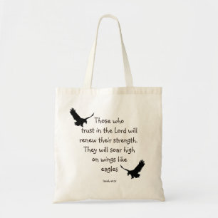 Tote Bag Those who trust in the Lord Scripture Inspiration