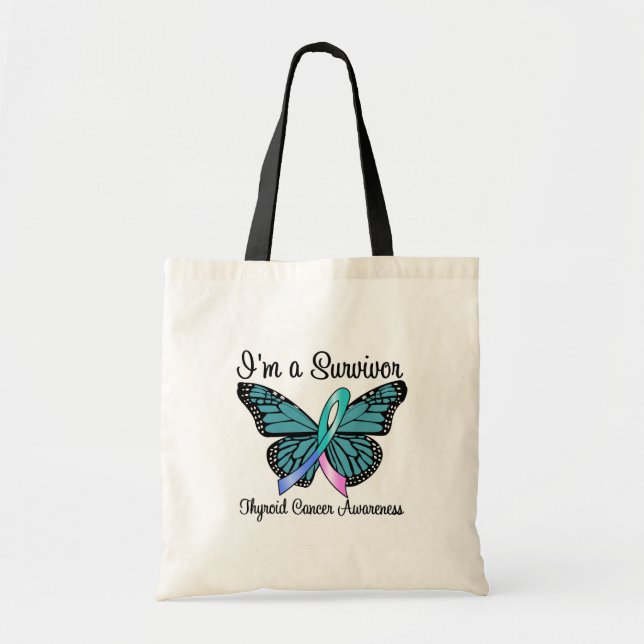 Tote Bag Thyroid Cancer Je suis un Survivant (Devant)
