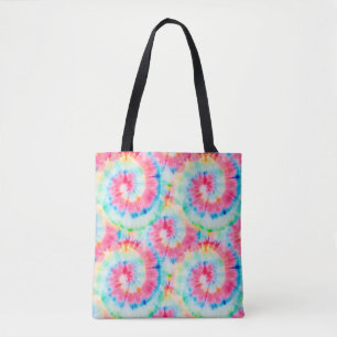 Tote Bag Tie Dye Spiral. Belle Aquarelle Dirty Art. Sw