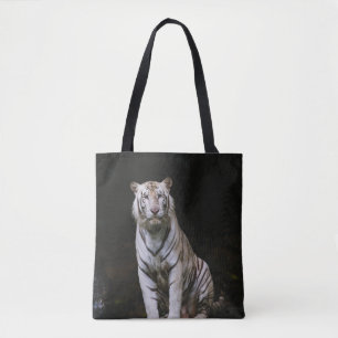 TOTE BAG TIGER BLANC