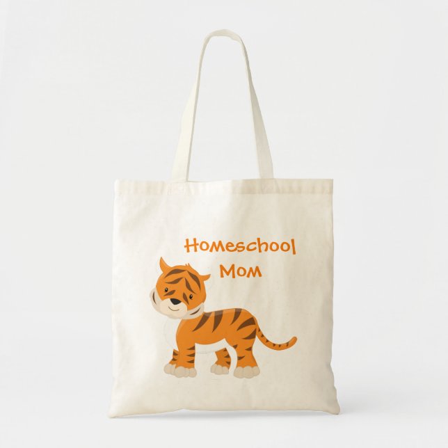 Tote Bag Tiger Homeschool Maman (Devant)
