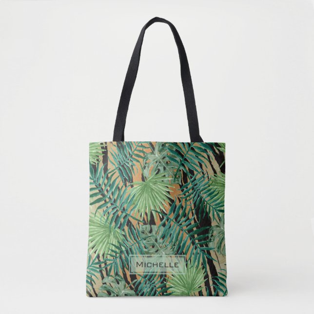 Tote Bag Tiger Stripes Camouflage Jungle Personnalisé (Devant)