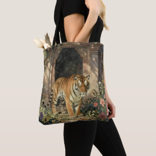 Tote Bag Tigre majestueux marchant dans les dunes anciennes