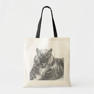 Tote Bag Tigre noir et blanc