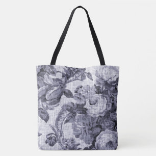 Tote Bag Tissu floral botanique vintage de Toile de mûre
