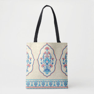 Tote Bag Tissu floral ethnique : Élégance transparente