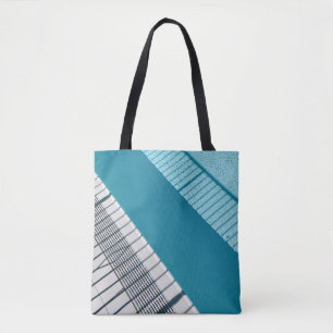 Tote Bag Tissu rayé blanc et bleu