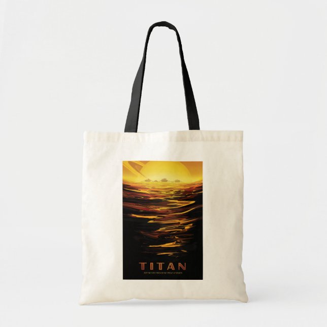 Tote Bag Titan la plus grande lune de la planète Saturne (Devant)