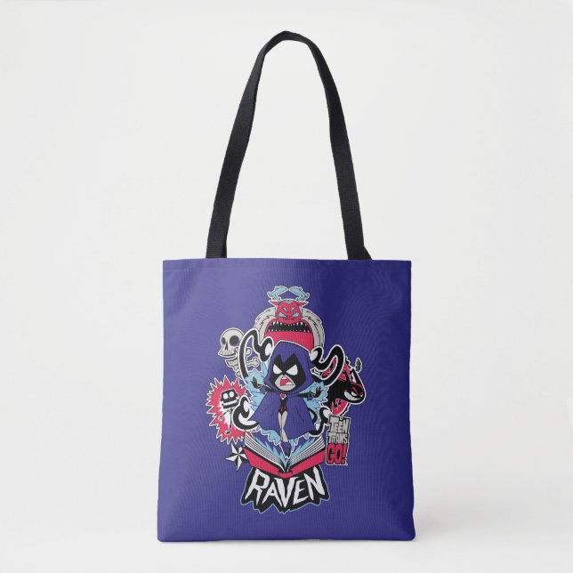 Tote Bag Titans Ados, allez ! | Raven puissance démoniaque  (Devant)