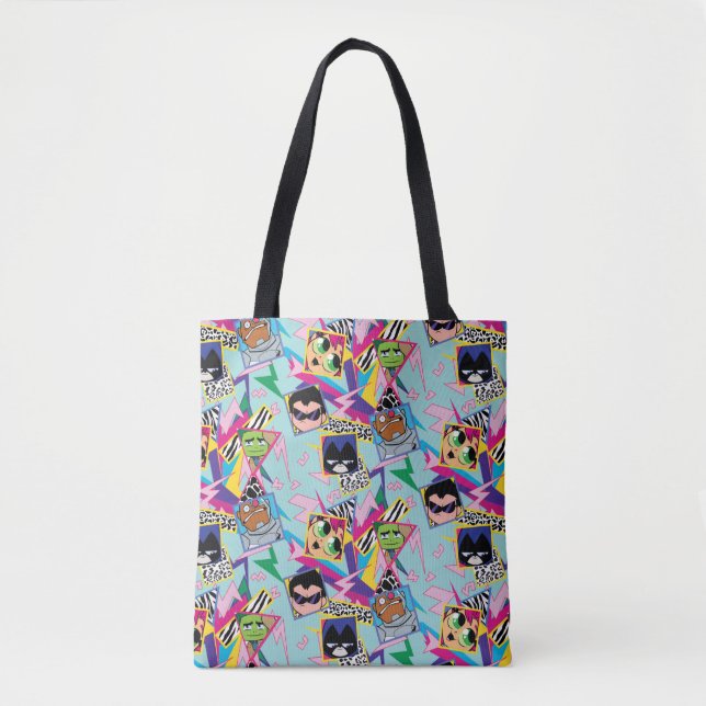 Tote Bag Titans Ados, allez ! | Retro 90's Group Collage (Devant)
