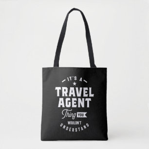 Tote Bag Titre du travail de l'agent de voyage Cadeau