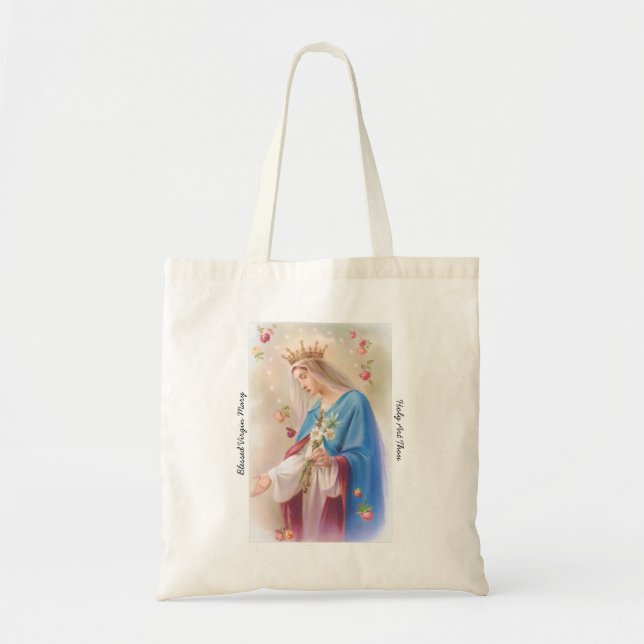 Tote Bag Toile bénie Fourre-tout de Vierge Marie (Devant)