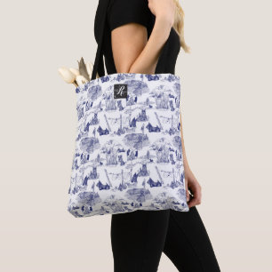 Tote Bag Toile Bleu Terrier ÉCOSSE