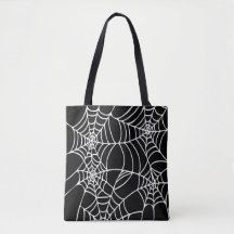 Toile d'araignée noire et blanche de Halloween