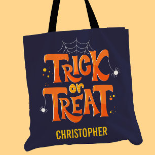 Tote Bag Toile d'araignée personnalisée Halloween mignonne