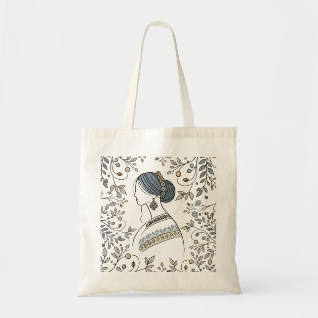 Tote Bag Toile d'art populaire ukrainienne Fourre-tout (Devant)