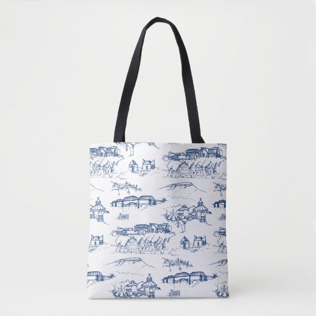Tote Bag Toile de Chattanooga bleu (Devant)