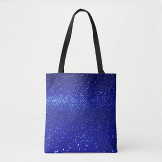 Tote Bag Toile de Parties scintillant bleu chatoyant