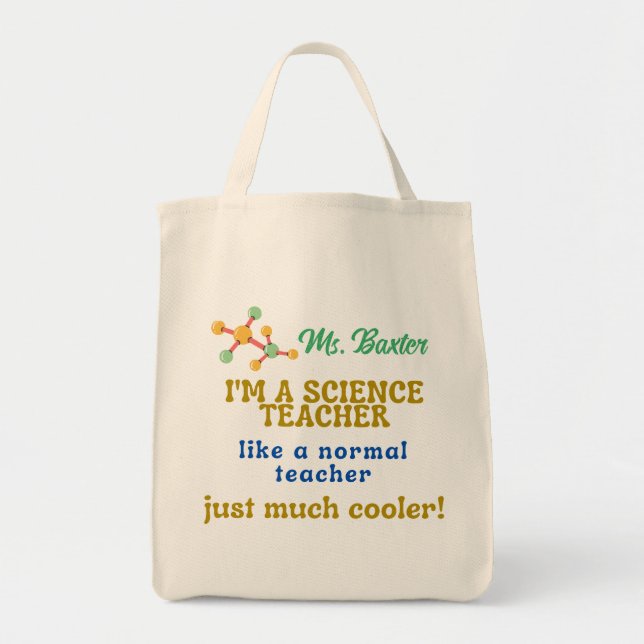 Tote Bag Toile de professeur de sciences Fourre-tout (Devant)