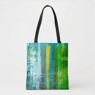Tote Bag Toile peinte Abstraite. Peinture à l'huile sur pal
