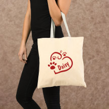 Toile personnalisée avec empreintes de cœur rouge 