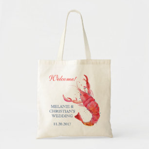 Tote Bag Toile rustique nautique Fourre-tout de mariage de