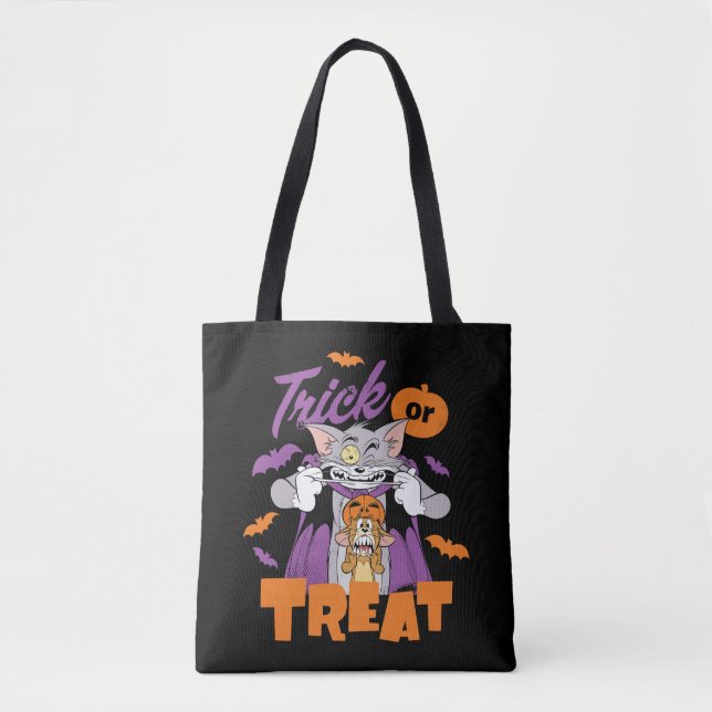Tote Bag Tom & Jerry | Tricoter ou traiter (Devant)