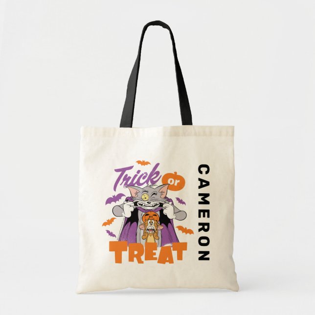 Tote Bag Tom & Jerry | Tricoter ou traiter (Devant)