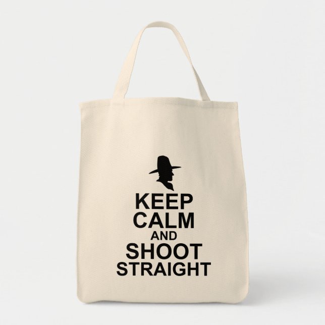 Tote Bag Tom Mix Gardez le calme et tirez droit (Devant)