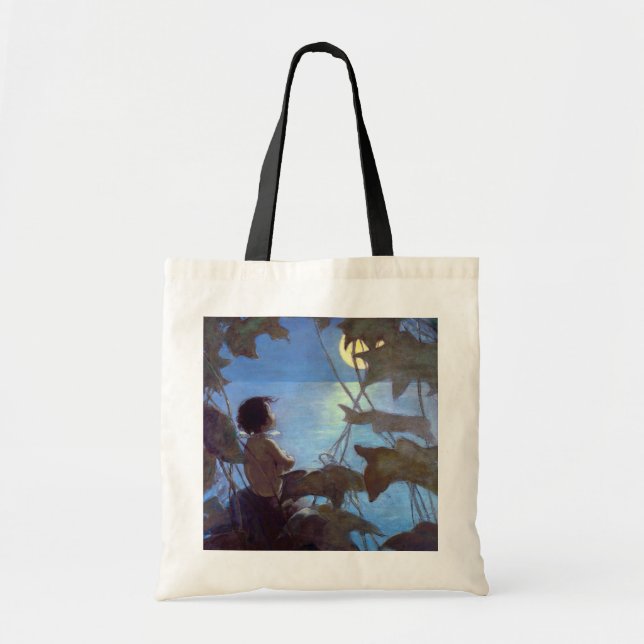 Tote Bag Tom regarde la lune, Jessie Willcox Smith (Devant)